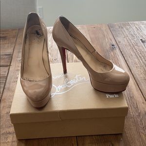 Christian Louboutin Nude Patent Pumps